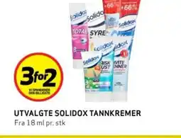 Bunnpris UTVALGTE SOLIDOX TANNKREMER tilbud