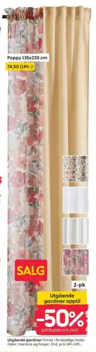 Rusta Utgående gardiner tilbud