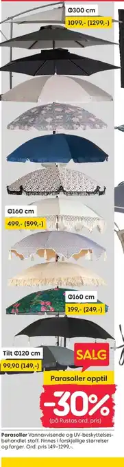 Rusta Parasoller tilbud