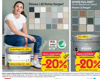 Rusta Nyans veggmaling og Nyans Full Matt edition tilbud