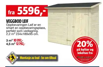 Bauhaus VEGGBOD LEIF tilbud