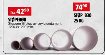 Bauhaus STØPERØR tilbud
