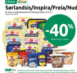 Joker Sørlandsis/Inspira/Freia/Nude tilbud