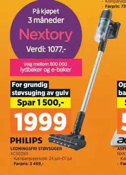 POWER LEDNINGSFRI STØVSUGER tilbud