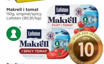 Meny Makrell i tomat tilbud