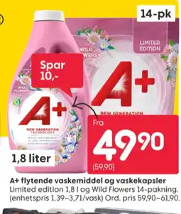 Rusta A+ vaskemiddel-flytende tilbud