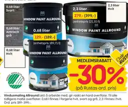 Rusta Ukjent maling tilbud