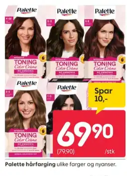 Palette hårfarge