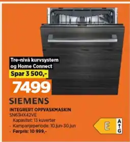 POWER Siemens oppvaskmaskin tilbud