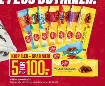Europris Freia sjokolade tilbud