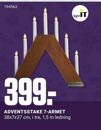 Europris Adventsstake 7-armet tilbud