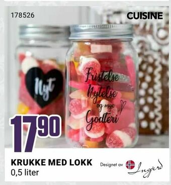 Europris Krukke med lokk tilbud