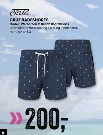 Sport Outlet CRUZ BADESHORTS tilbud