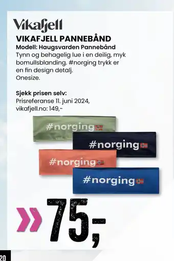 Sport Outlet VIKAFJELL PANNEBÅND tilbud