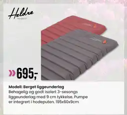 Sport Outlet Modell: Berget liggeunderlag tilbud