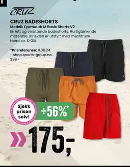 Sport Outlet CRUZ BADESHORTS tilbud