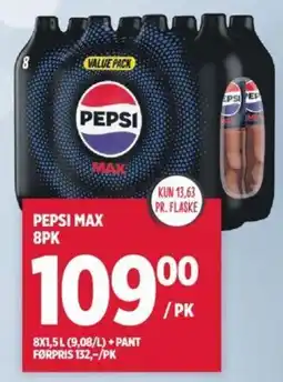 Meny PEPSI MAX 8PK tilbud