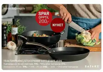 Jernia Traktørpanne /stekepanne lett støpejern tilbud