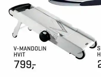 Jernia V-mandolin hvit tilbud