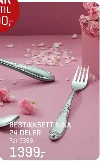Jernia Bestikksett nina 24 deler tilbud