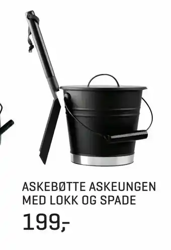 Jernia Askebøtte askeungen med lokk og spade tilbud