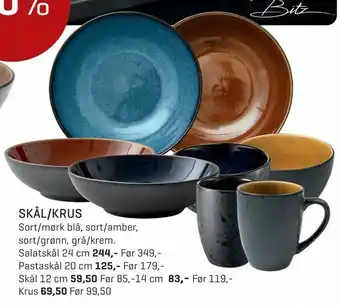Jernia Skål/krus tilbud