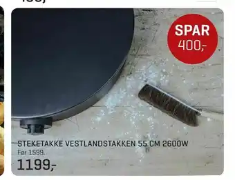 Jernia Steketakke vestlandstakken 55 cm 2600w tilbud