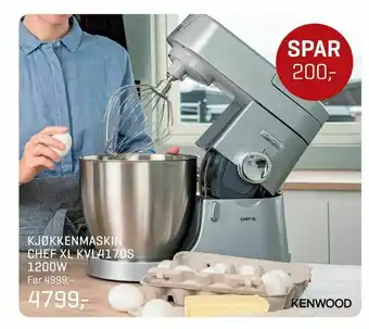 Jernia Kjøkkenmaskin chef xl kvl4170s tilbud