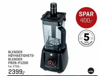 Jernia Blender høyhastighets- blender pb2b-p1200 tilbud