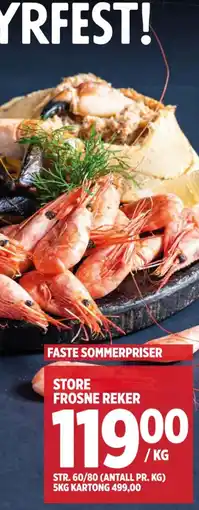 Meny STORE FROSNE REKER tilbud