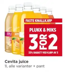 Meny Cevita juice tilbud