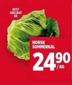 Meny NORSK SOMMERKÅL tilbud