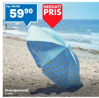 Biltema Strandparasoll tilbud