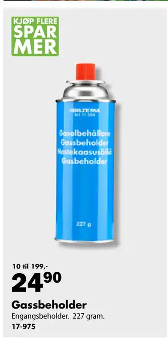 Biltema Gassbeholder tilbud