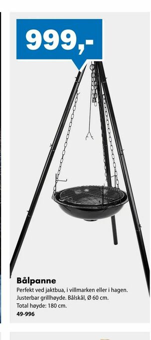 Biltema Bålpanne tilbud