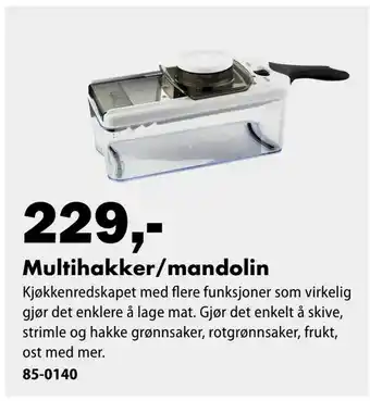 Biltema Multihakker/mandolin tilbud