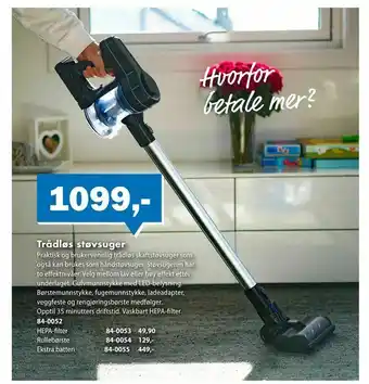 Biltema Trådløs støvsuger tilbud