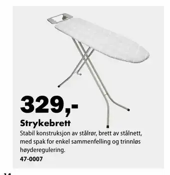 Biltema Strykebrett tilbud