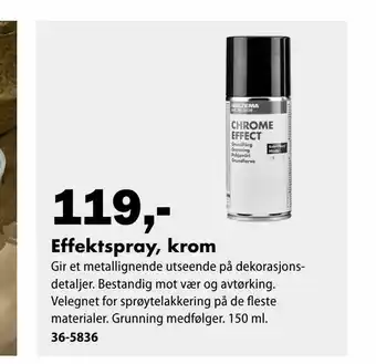 Biltema Effektspray, krom tilbud