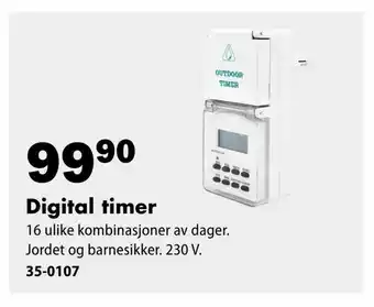 Biltema Digital timer tilbud