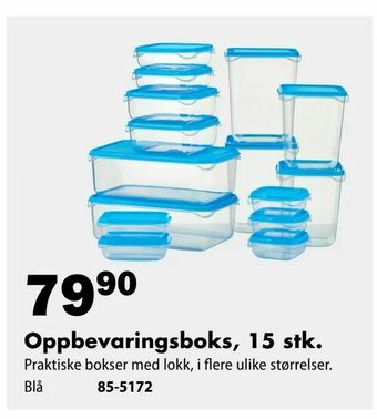 Biltema Oppbevaringsboks, 15 stk tilbud