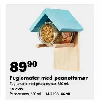 Fuglemater med peanøttsmør