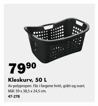 Biltema Kleskurv, 50 L tilbud