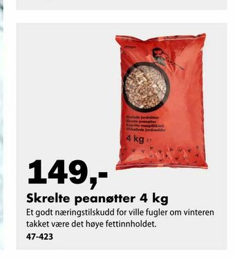 Skrelte peanøtter 4 kg