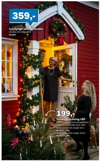 Biltema Lysslynge LED, girlander tilbud