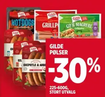 Meny GILDE PØLSER tilbud