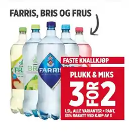Meny FARRIS, BRIS OG FRUS tilbud