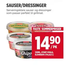 Meny SAUSER/DRESSINGER tilbud