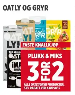 Meny OATLY OG GRYR tilbud