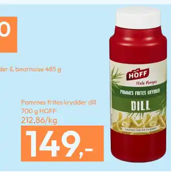 Gigaboks Pommes frites krydder dill 700 g HOFF tilbud